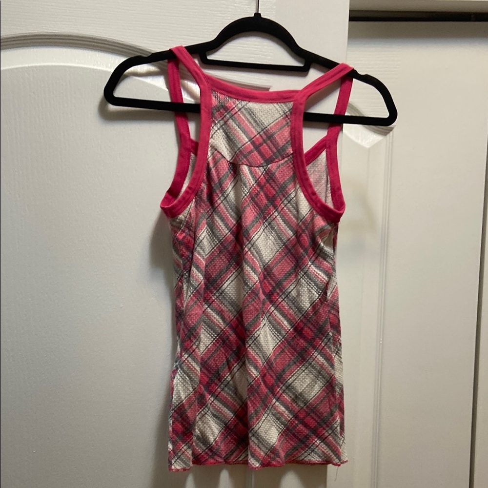 Pink Plaid Tank Top - Picture 3 of 3